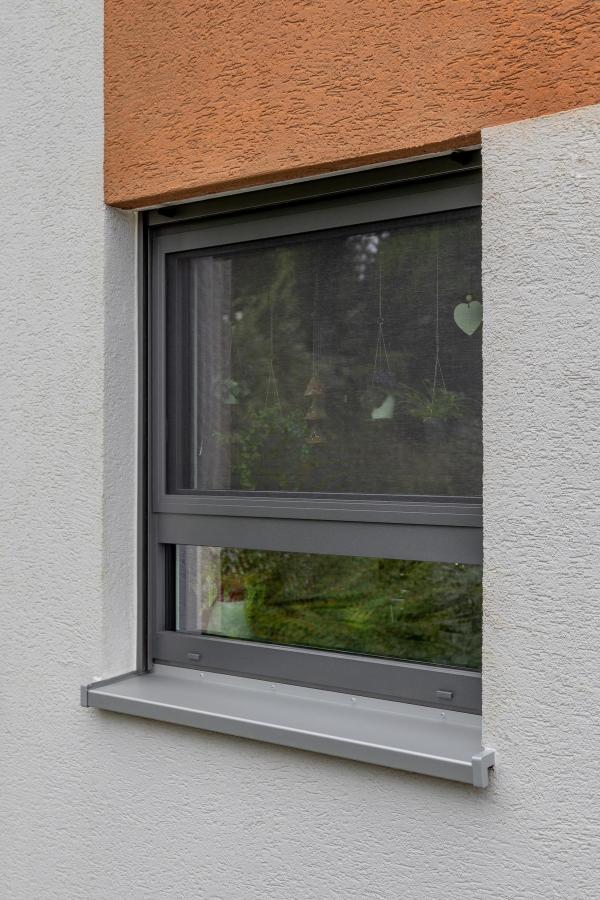 Kunststoff-Alu-Fenster seitliche Ansicht